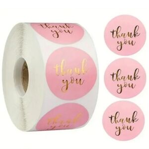 500 Pieces Roll Thank You Sealing Sticker
